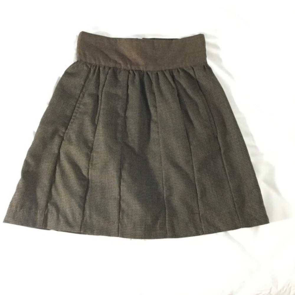 🆕 Anthropologie Handcut by Preloved Plaid Skirt